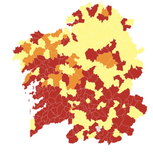 mapa de radón en galicia